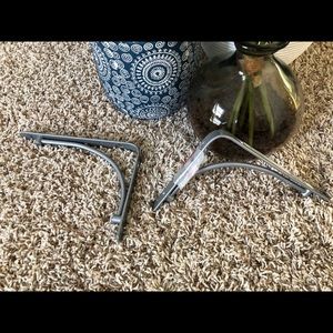 Wall Art - Wall shelf Mounts | Silver, with hardware Wall Art - Wall shelf Mounts | Silver, with hardware